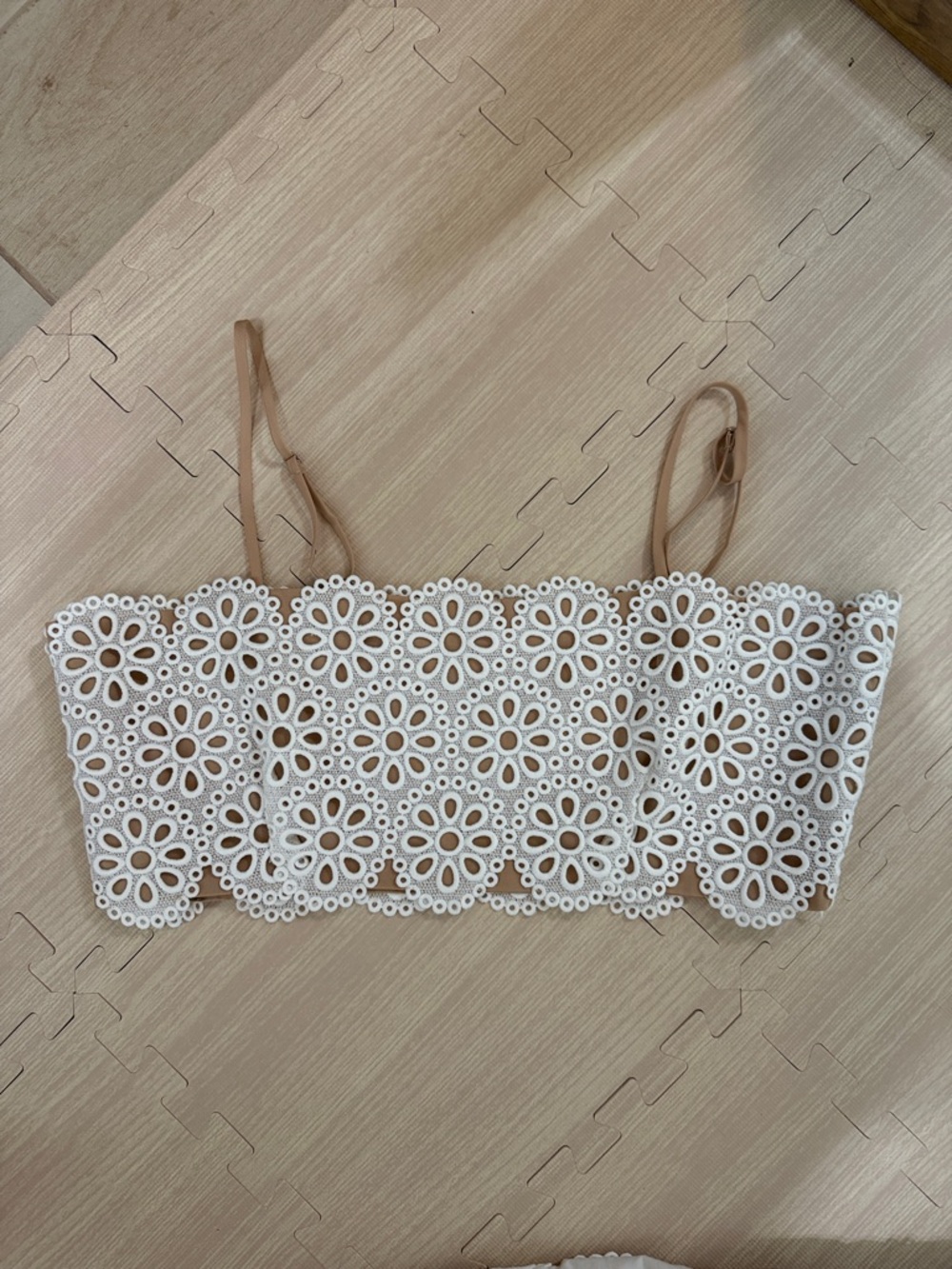 Lucy Paris White Eyelet Lace A-Line Skirt - Picture 3 of 5